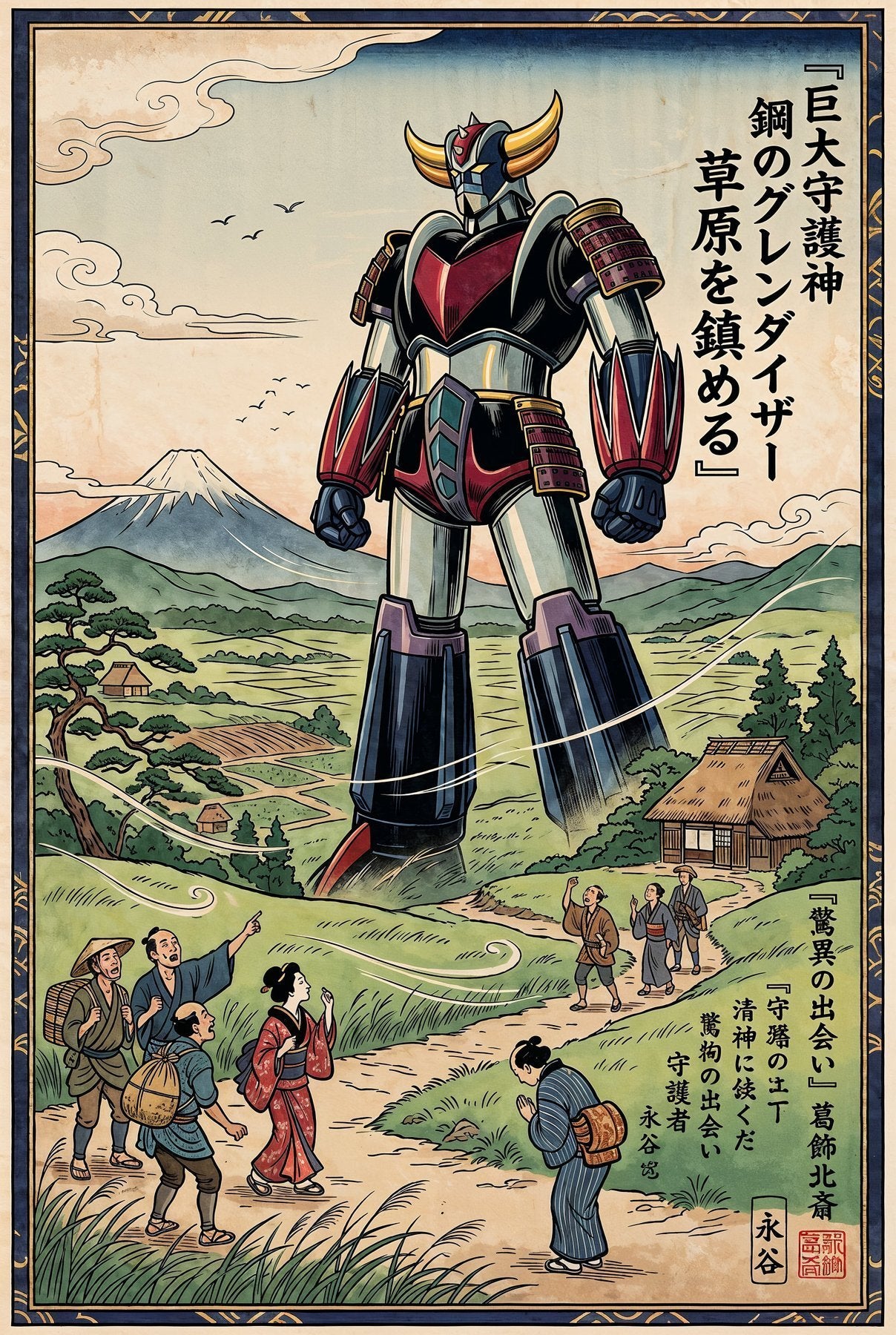 Sato Hageshi - Goldorak Colossus of the Land - Goldorak - Signed and Numbered 2/10