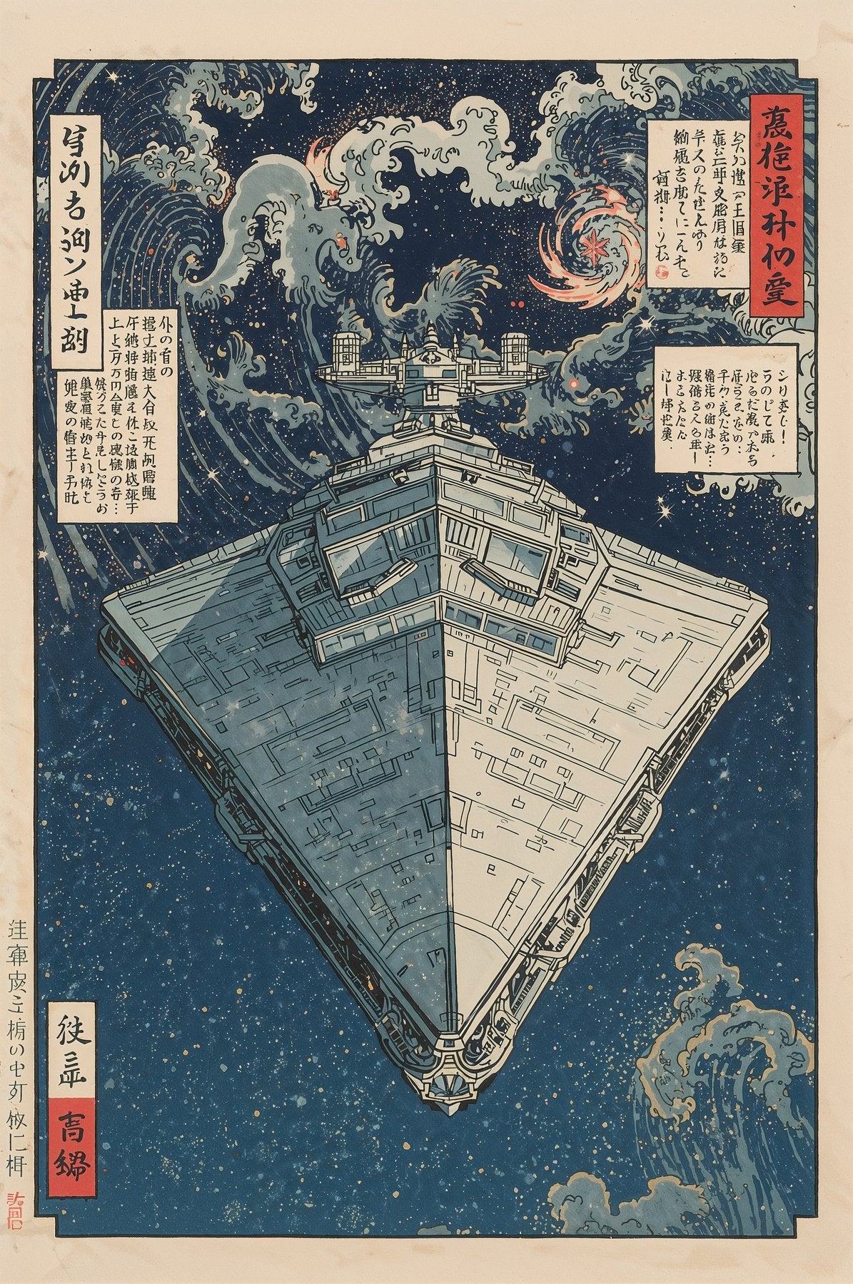 Sato Hageshi - Across the Galactic Sea - Signed and numbered 5/10
