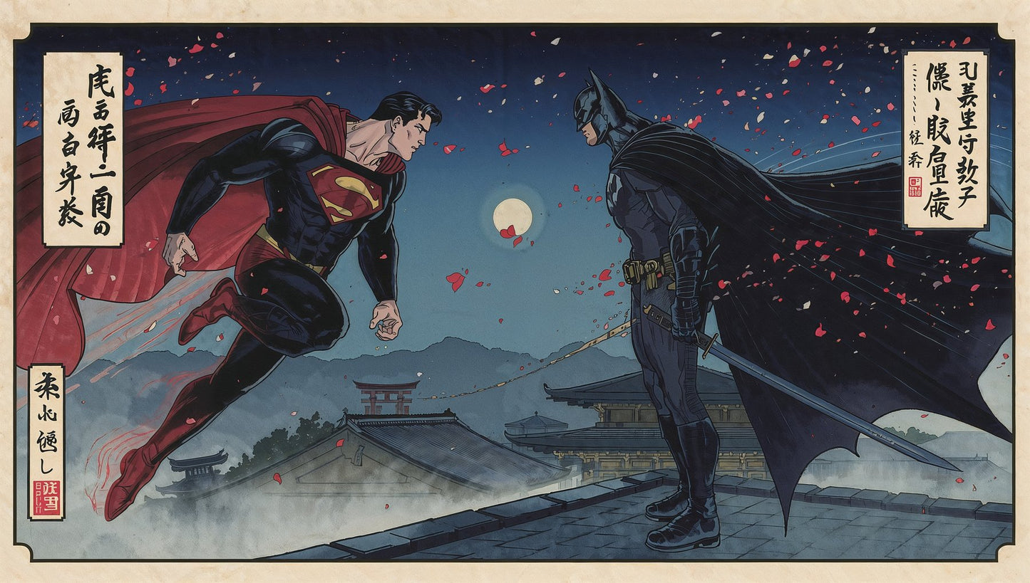 Sato Hageshi - Moonlit Duel of Justice - Signed and numbered 1/10