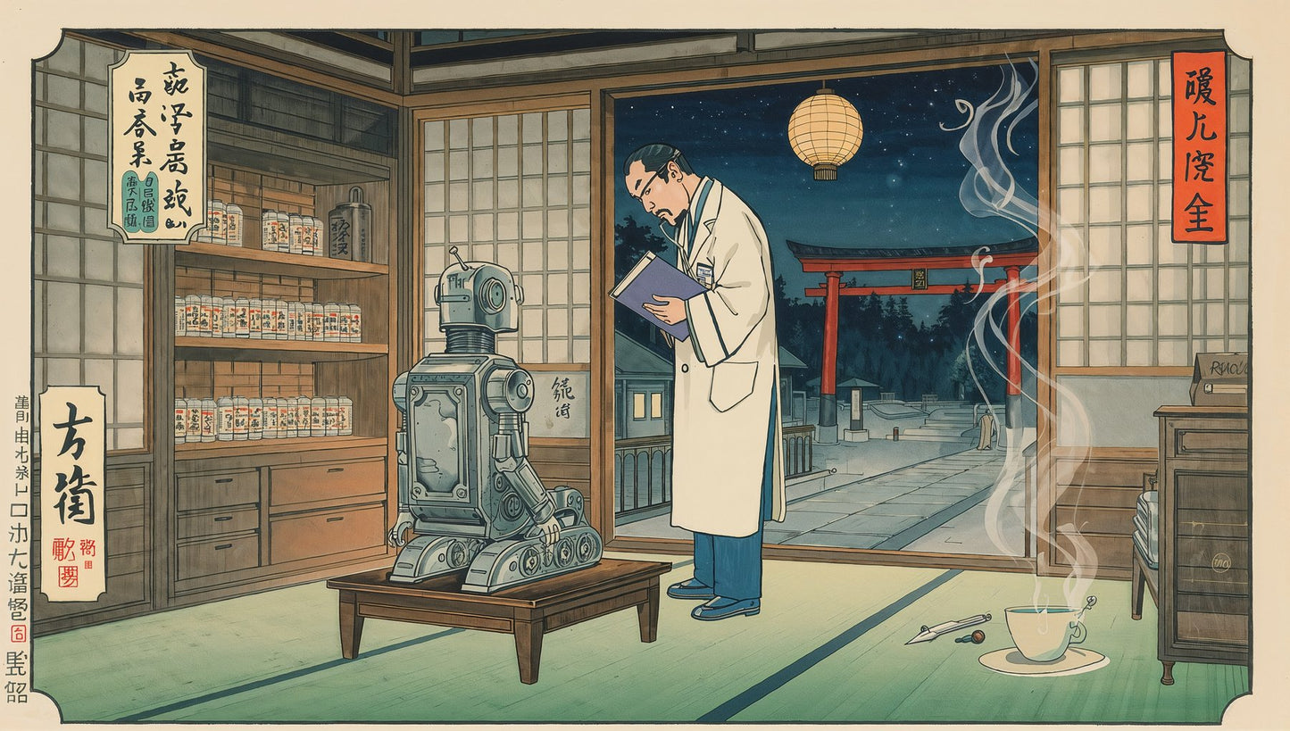 Sato Hageshi - Tea, Lanterns, and Circuits - Signed and numbered 2/10
