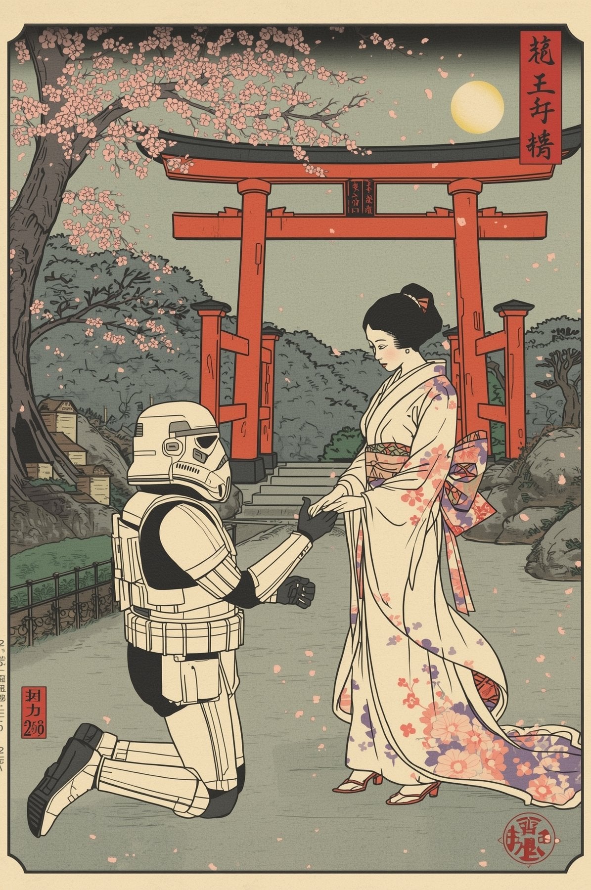 Sato Hageshi – Sakura Engagement – Stormtrooper – Pop Art – Signed and Numbered 5/10
