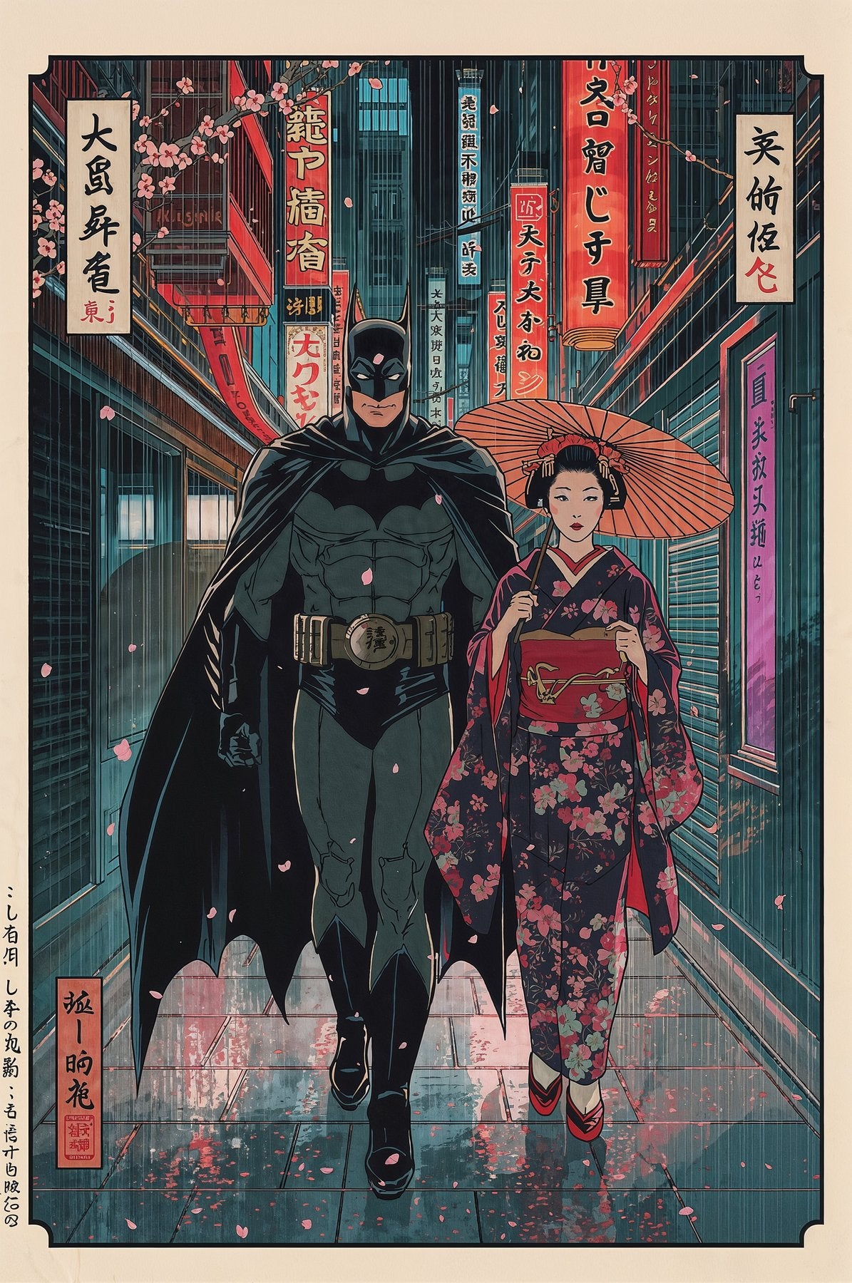 Sato Hageshi - Neo Ukiyo-e Protector - Signed and numbered 8/10