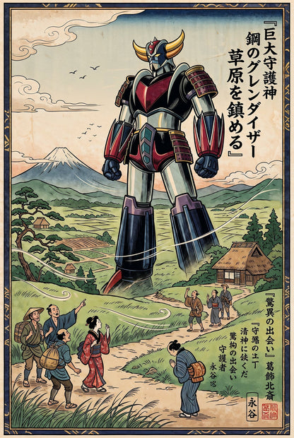 Sato Hageshi - Goldorak Colossus of the Land - Goldorak - Signed and Numbered 2/10
