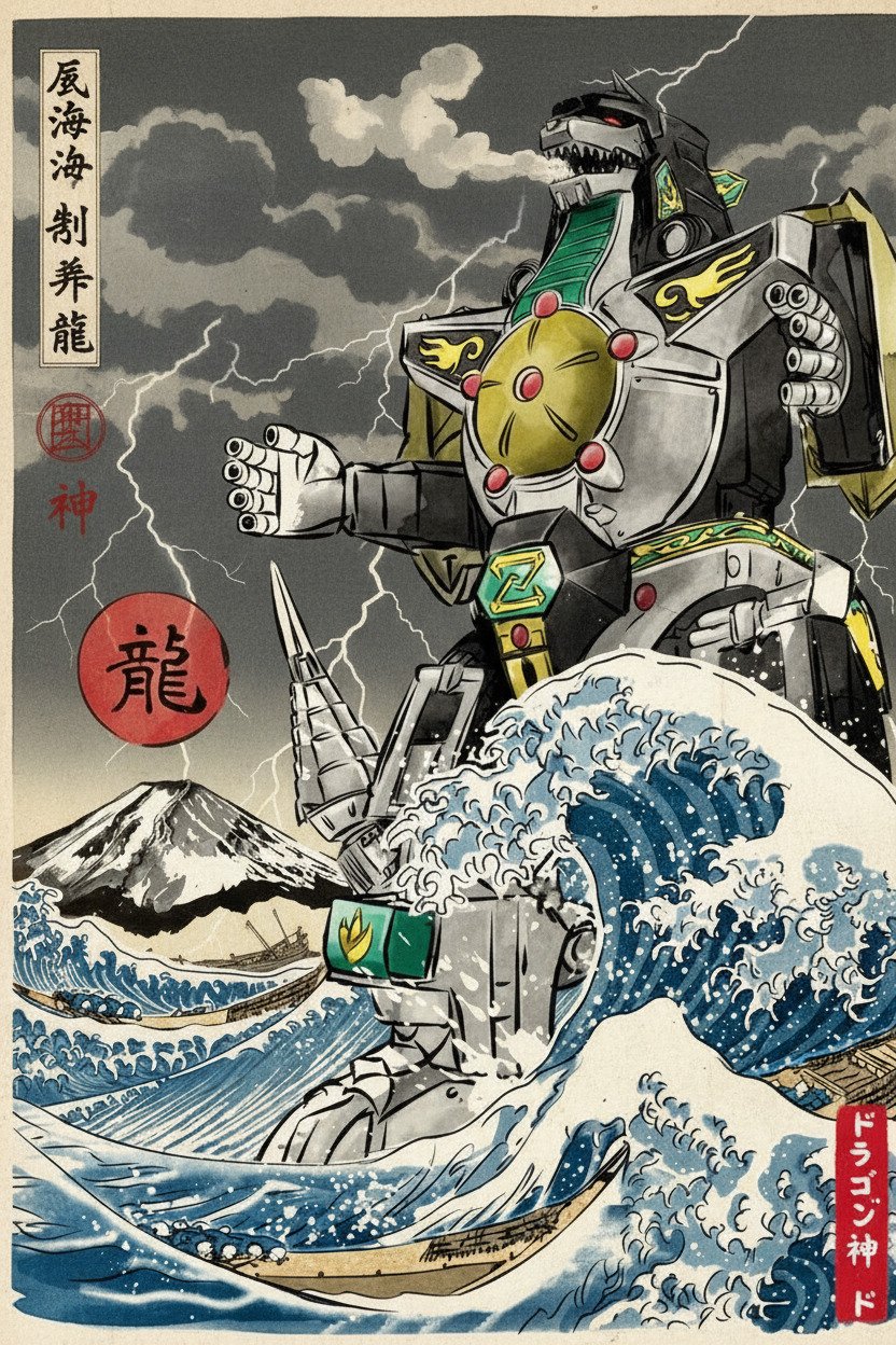 Sato Hageshi - Rise of the Dragonzord - Signed and numbered 2/10