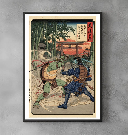 Sato Hageshi - Raphael vs. The Samurai – TMNT - Pop Art – Signed and Numbered 2/10