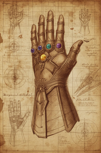 Soniku – The Infinity Gauntlet Codex – Thanos – Giclée – Signed and Numbered 7/10
