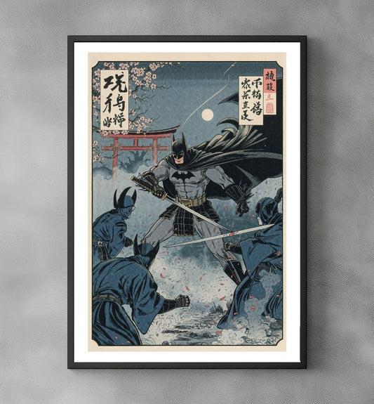 Sato Hageshi - Batman VS Shadow Ninjas - Signed and numbered 7/10