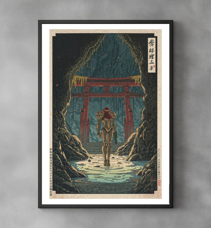 Sato Hageshi - Samus and the Hidden Shrine - Metroid Prime - Signed and numbered 1/10