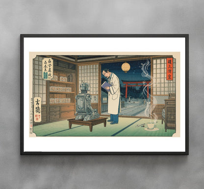 Sato Hageshi - Tea, Lanterns, and Circuits - Signed and numbered 2/10