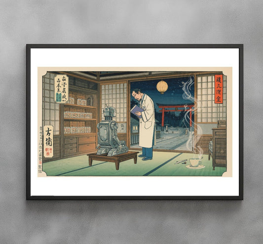 Sato Hageshi - Tea, Lanterns, and Circuits - Tin Toys - Signed and numbered 2/10