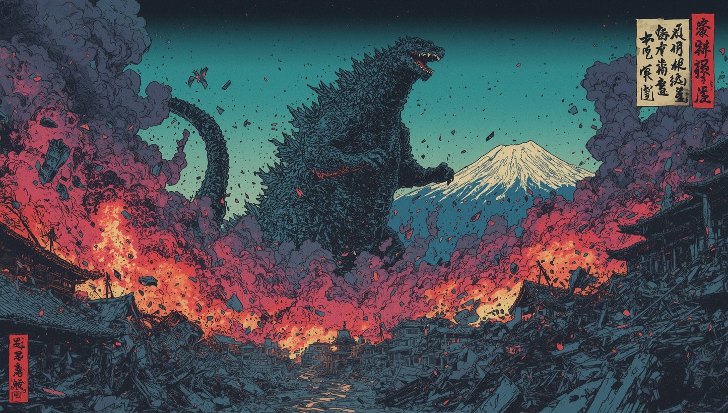 Sato Hageshi – Crimson Skies, Shattered Streets – Signed and Numbered 5/10