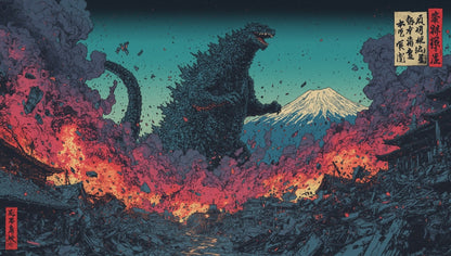 Sato Hageshi – Crimson Skies, Shattered Streets – Signed and Numbered 5/10