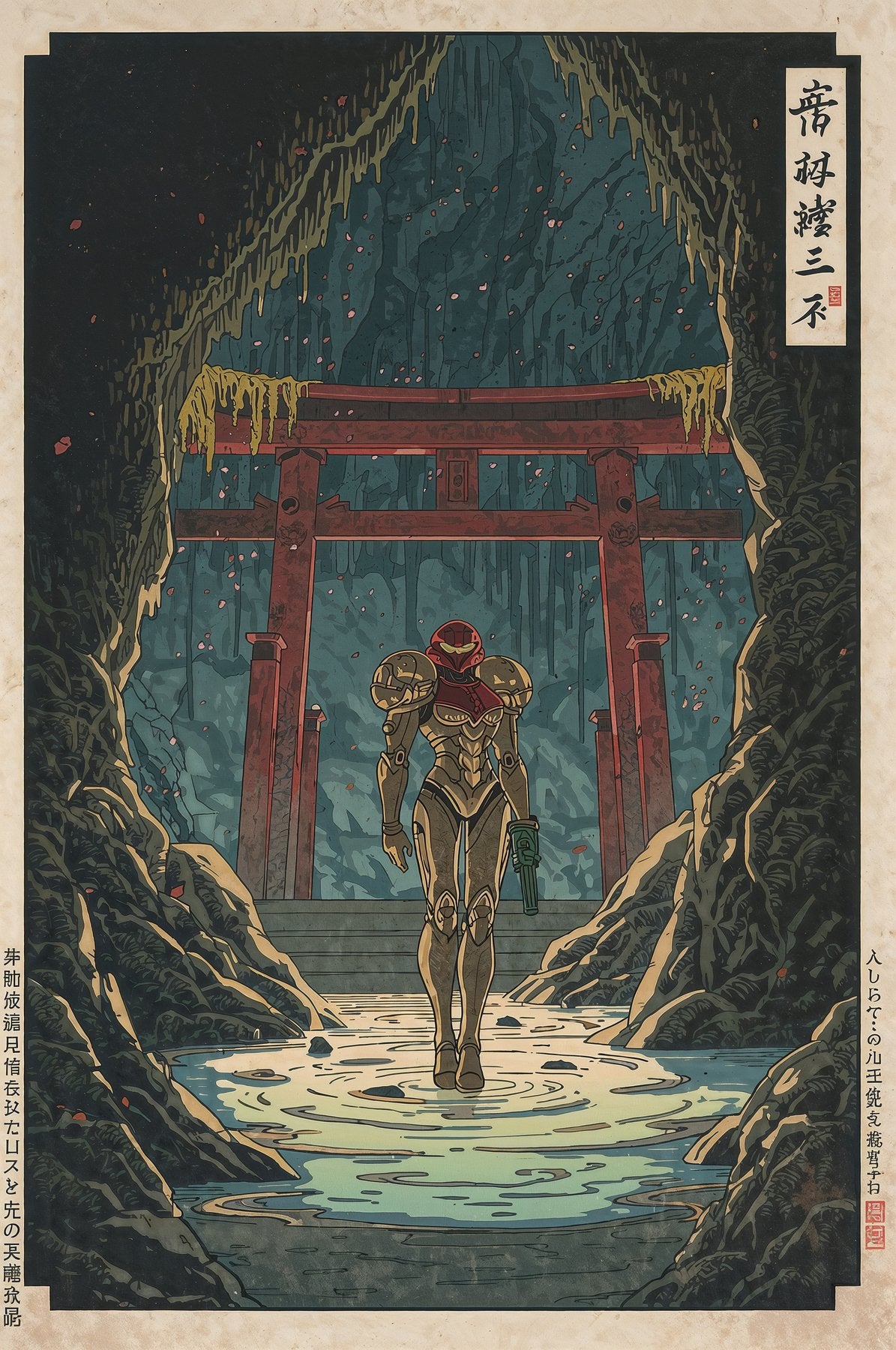 Sato Hageshi - Samus and the Hidden Shrine - Metroid Prime - Signed and numbered 1/10