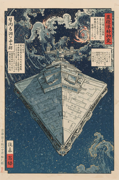Sato Hageshi - Across the Galactic Sea - Signed and numbered 5/10