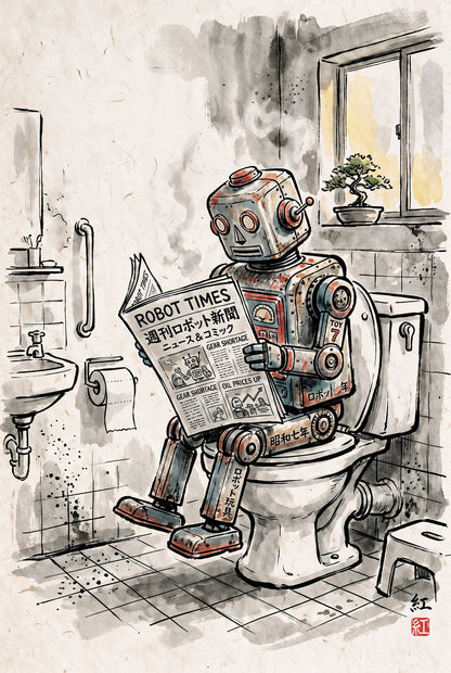Sato Hageshi - Morning Routine - Tin Toys - Signed and Numbered 4/10