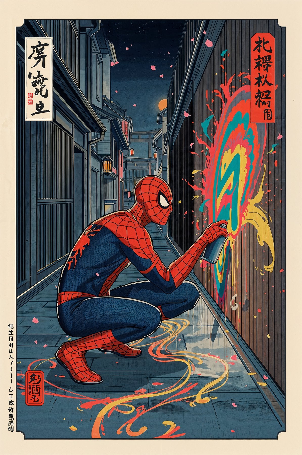 Sato Hageshi - Color in the Quiet Alley - Signed and numbered 8/10