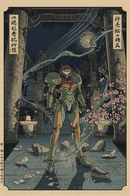 Sato Hageshi - Echoes of a Lost Civilization – Samus Metroid Prime - Signed and numbered 3/10