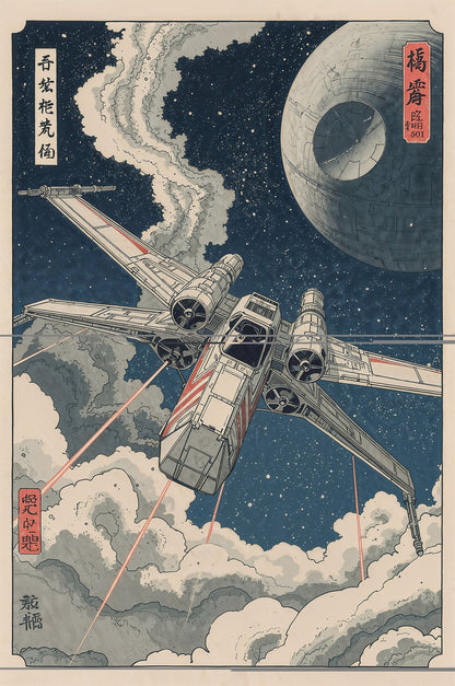 Sato Hageshi - Attack on the Death Star - Signed and numbered 9/10