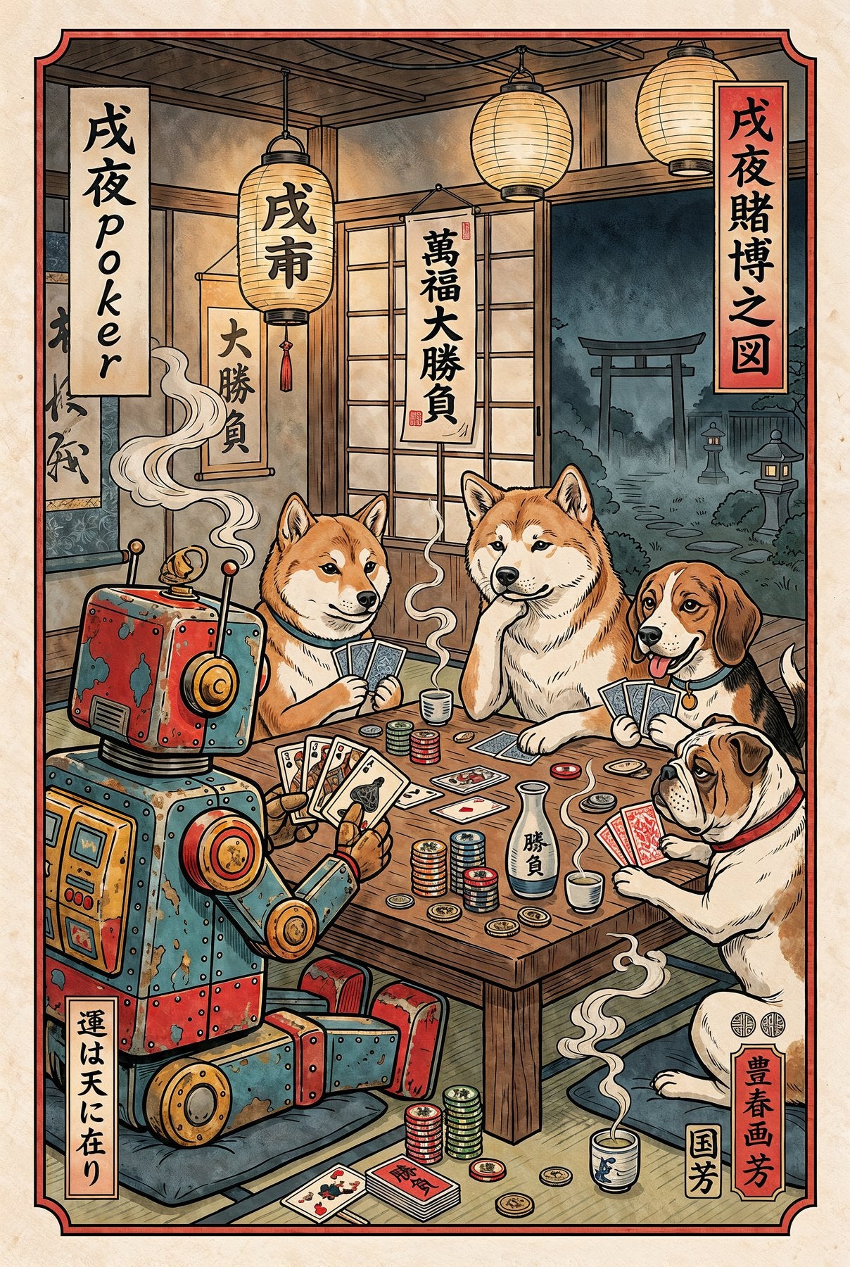 Sato Hageshi - The Gambling Table - Signed and Numbered 2/10