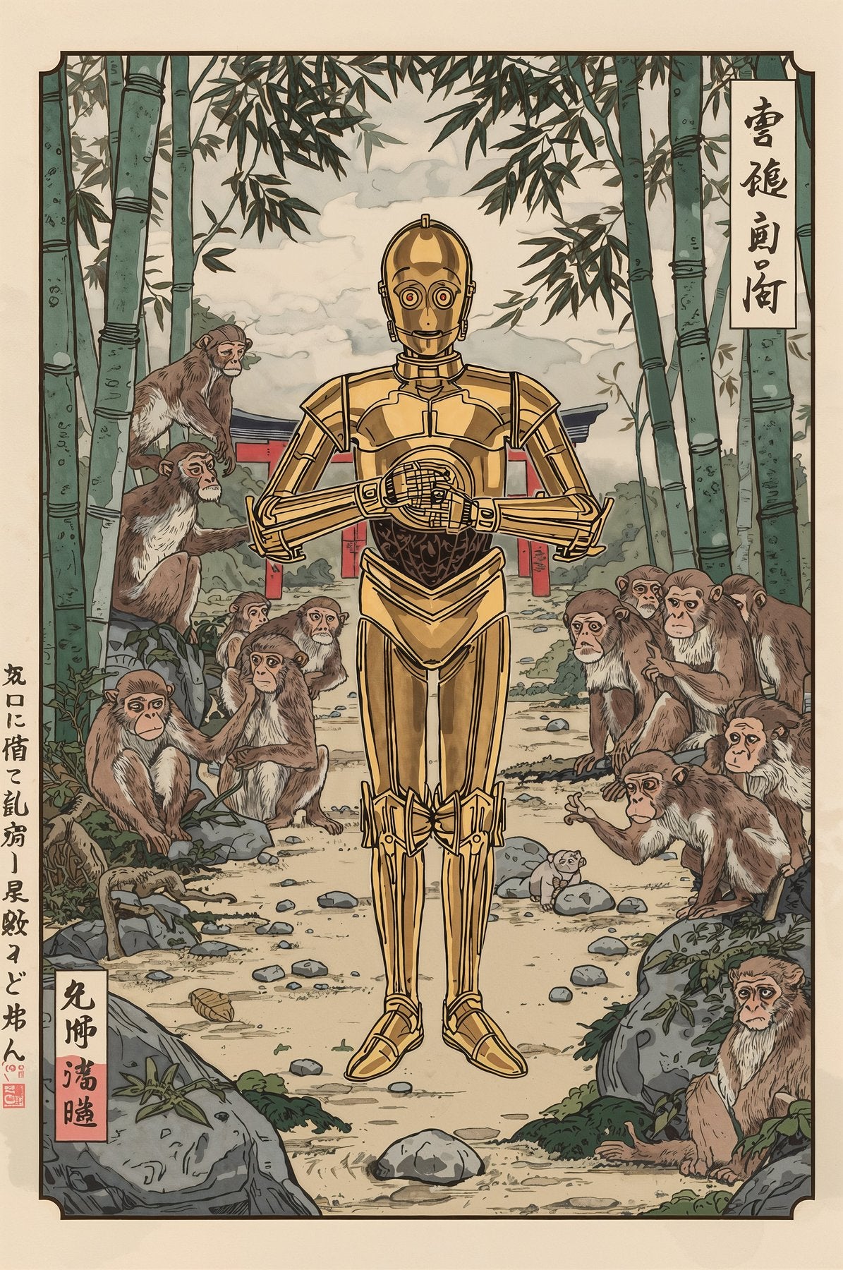 Sato Hageshi - The Golden Visitor - C3-PO - Signed and numbered 10/10