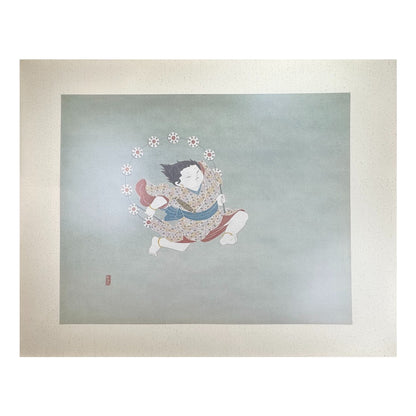 Yusui Toku “Unai” Series – ‘Kaminari’ 雷 (Thunder) – 1978 Showa Era Limited Edition Kaga Yuzen Washi Print
