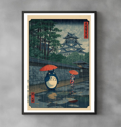 Sato Hageshi – Totoro and the Kimono Girl – Pop Art – Signed and Numbered 4/10