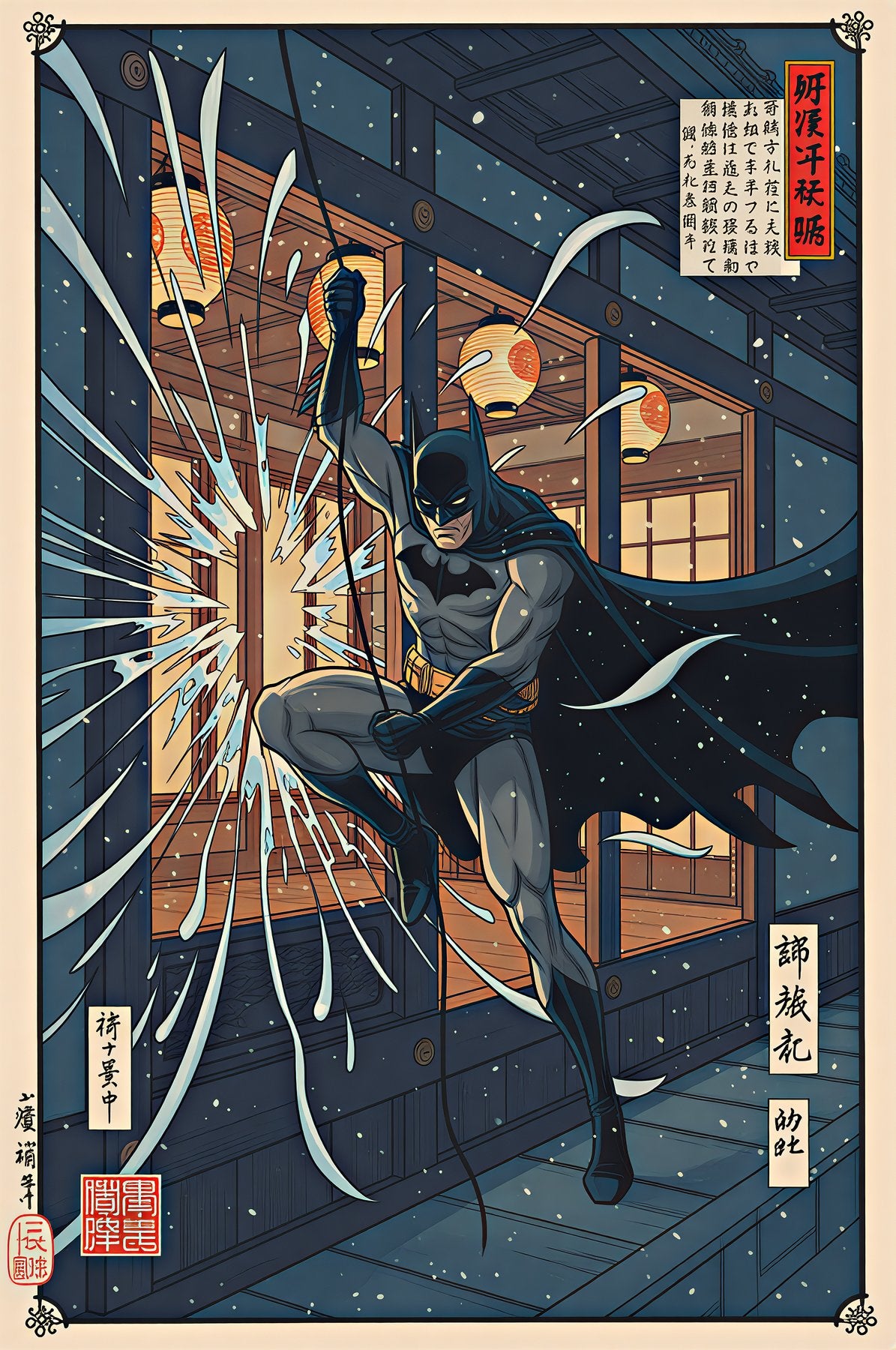 Sato Hageshi – Midnight Infiltration – Batman – Signed and Numbered 2/10
