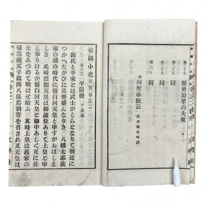 Meiji era Japanese book Teikoku Shōshi by Yamamoto Saburō 1900 woodblock print history illustrations