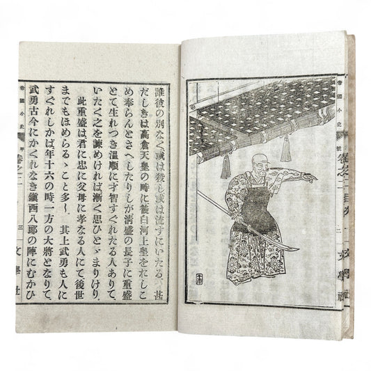 Meiji era Japanese book Teikoku Shōshi by Yamamoto Saburō 1900 woodblock print history illustrations