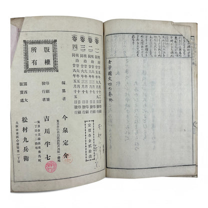 女子國文 (Joshi Kokubun) Volume 4 – Meiji 33 (1900) Japanese Women’s Language Textbook – Classical Literature & Poetry – Yoshikawa Hanshichi Edition-B31