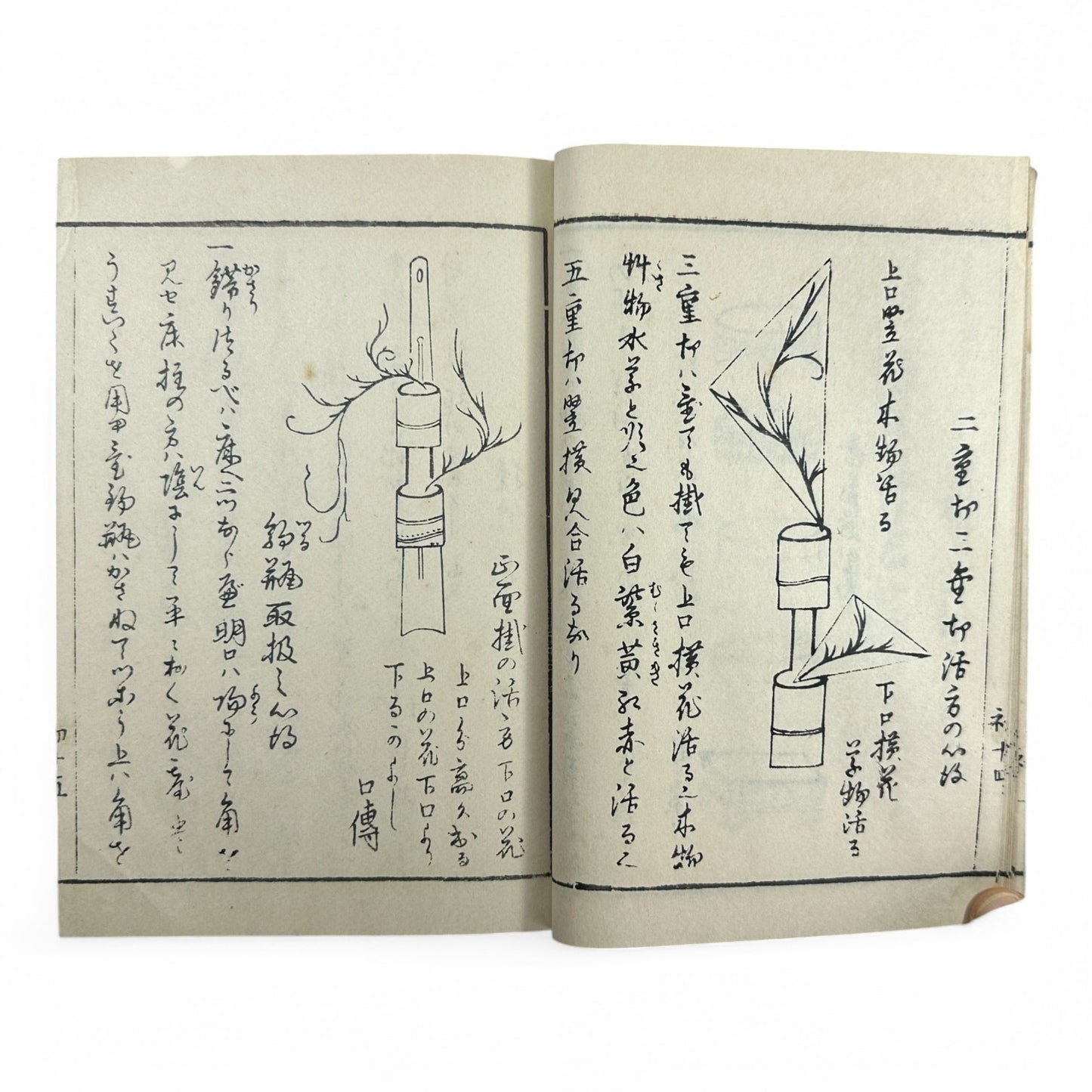 Yōshin-ryū Kadō Shoden (Ikebana Manual) – 容真御流 華道初傳 三才之巻 – Meiji-era Japanese Flower Arrangement Textbook – Imperial Court School-B32