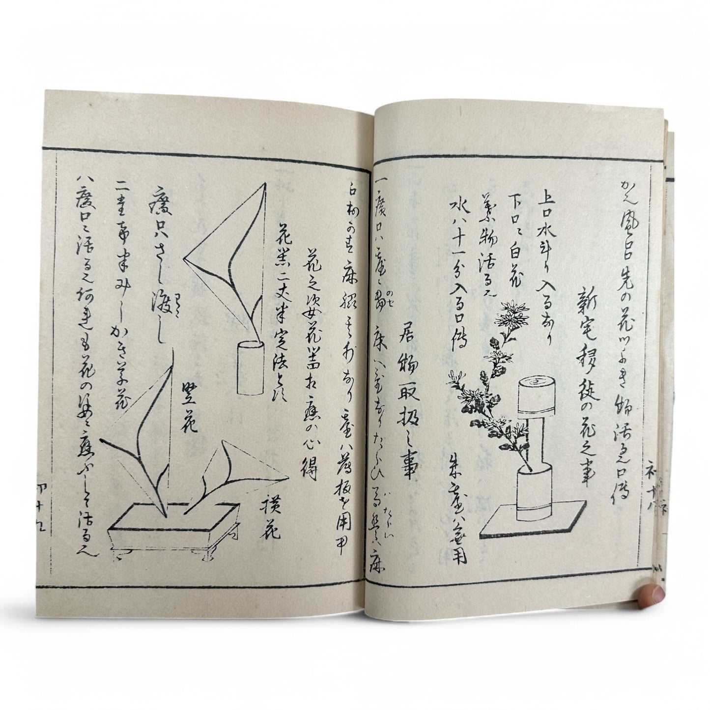 Yōshin-ryū Kadō Shoden (Ikebana Manual) – 容真御流 華道初傳 三才之巻 – Meiji-era Japanese Flower Arrangement Textbook – Imperial Court School-B32