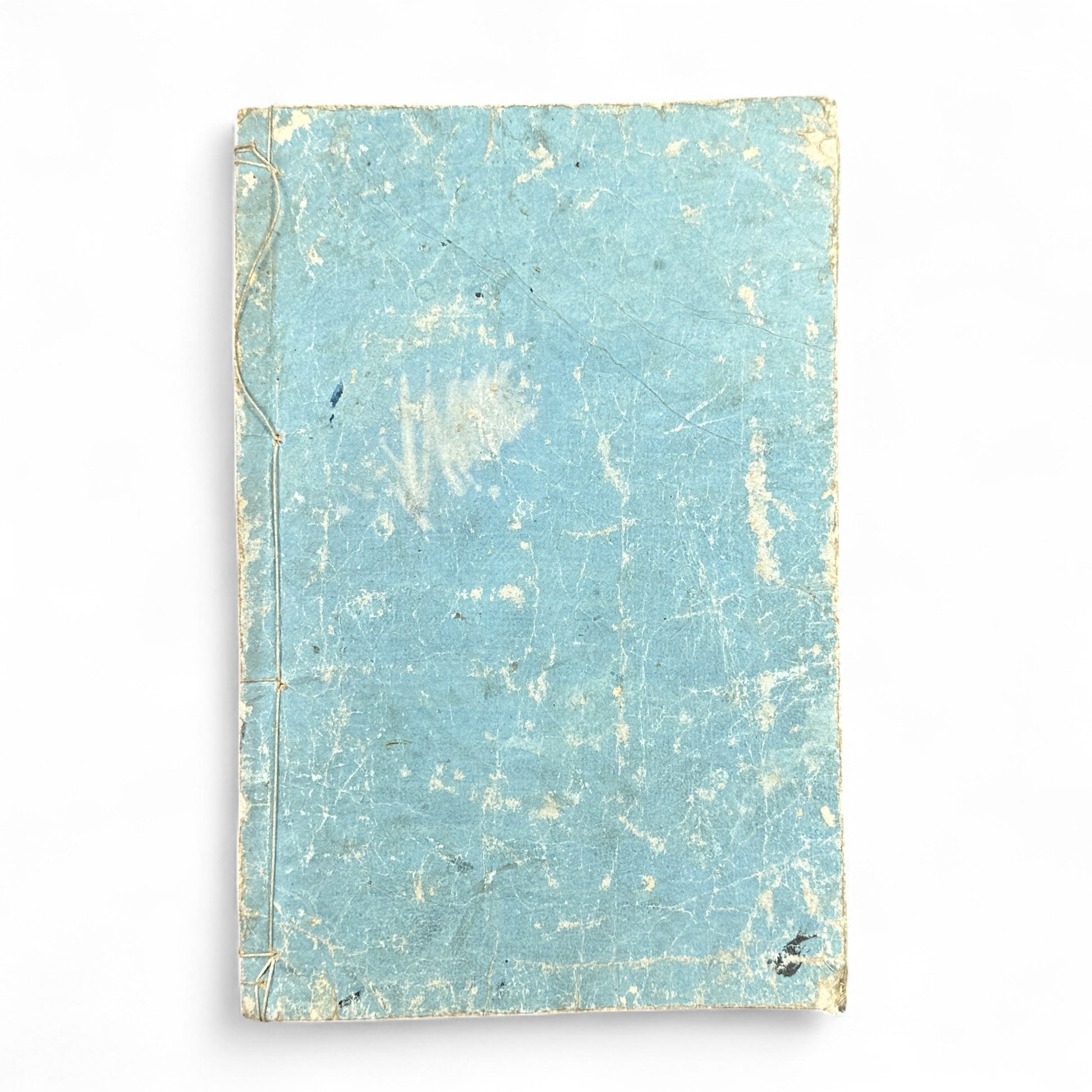 Meiji 1907 Japanese moral education textbook Shōgaku Shūshinkun Vol. 4 with samurai illustrations and traditional stitched blue cover.