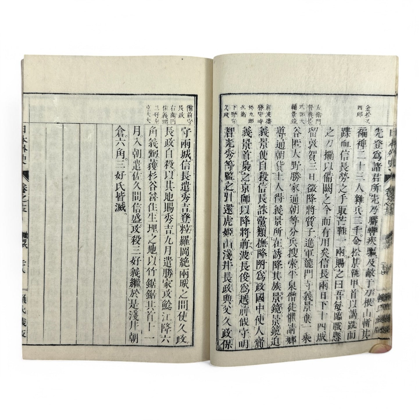 Nihon Gaishi 日本外史 – Rai San’yō – Edo to Meiji-Era Japanese History Book – Classical Kanbun Printing (巻七)-B34
