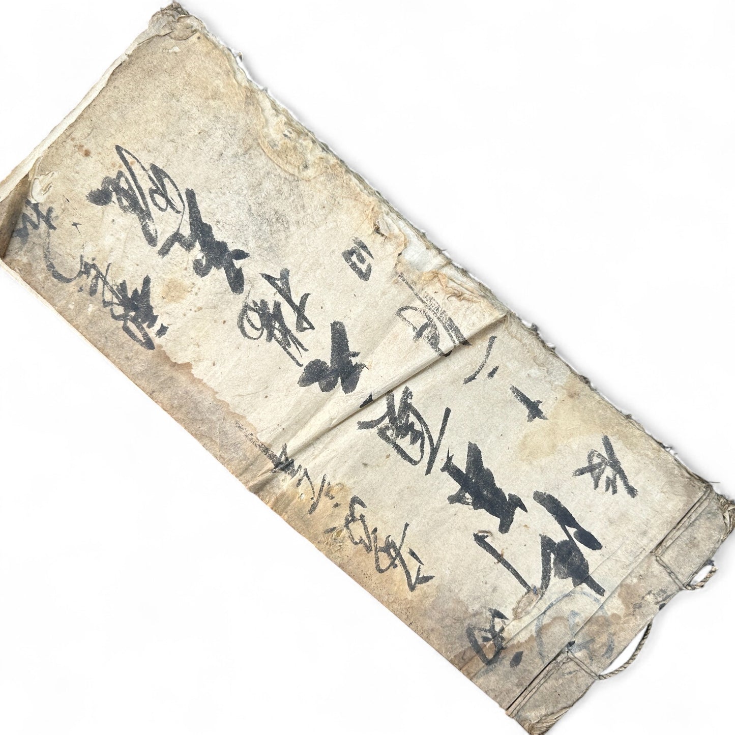 Edo-Period Japanese Merchant Ledger (帳簿) – Handwritten Rice & Trade Account Book | Kuzushiji Calligraphy on Washi Paper-B01