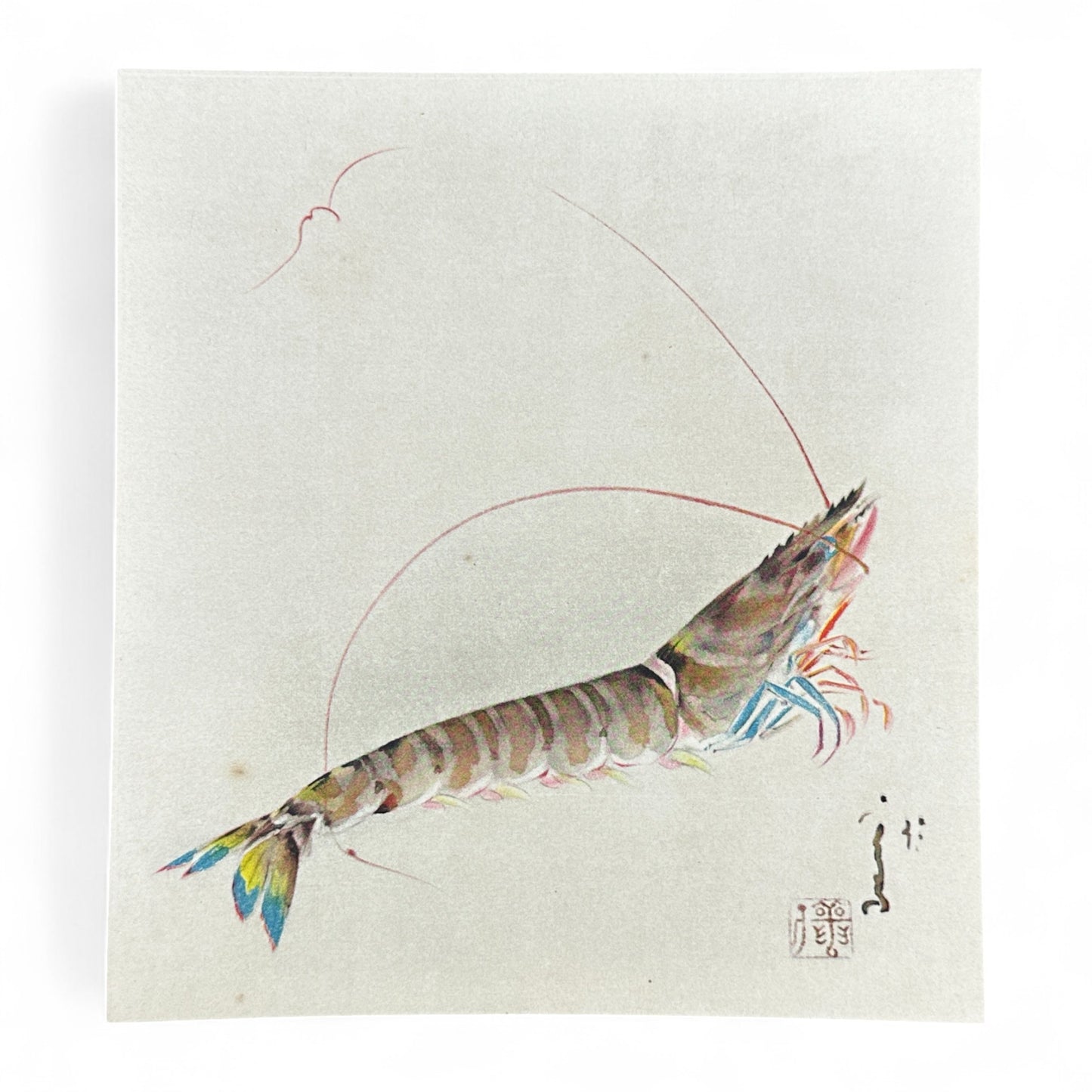 Partial set of 17 sheets from early Shōwa-era Japanese art portfolio Gendai Goju Meika Shogashu with Nihonga paintings and calligraphy by modern masters on washi paper