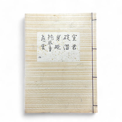 Meiji 14 (1881) 潜書殿室 Senshodon-shitsu – Early Japanese Literary Book – Gold-Flecked Washi Cover – Meiji-Era Calligraphy Edition-B43