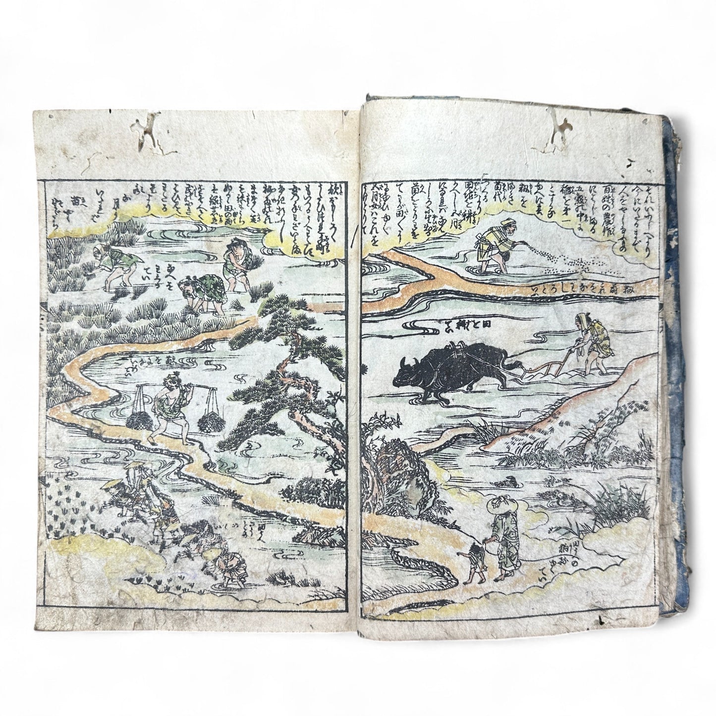 Onna Daigaku Takarabako 女大学宝箱 – Edo Period Woodblock-Printed Moral Text for Women – Hand-Colored Illustrations – c.1840s Japan-B48