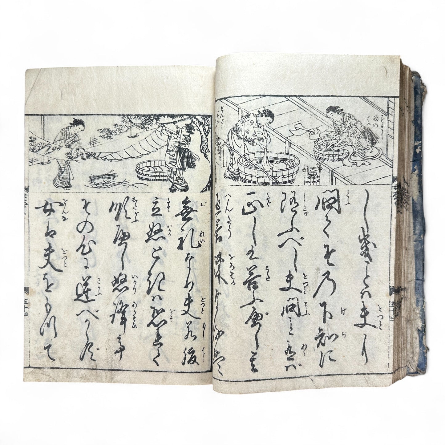 Onna Daigaku Takarabako 女大学宝箱 – Edo Period Woodblock-Printed Moral Text for Women – Hand-Colored Illustrations – c.1840s Japan-B48