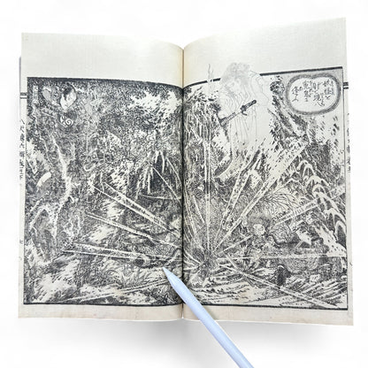 Nansō Satomi Hakkenden 南總里見八犬傳 Vol.12 — Meiji-Era Illustrated Japanese Novel (Kyokutei Bakin 曲亭馬琴)-B55