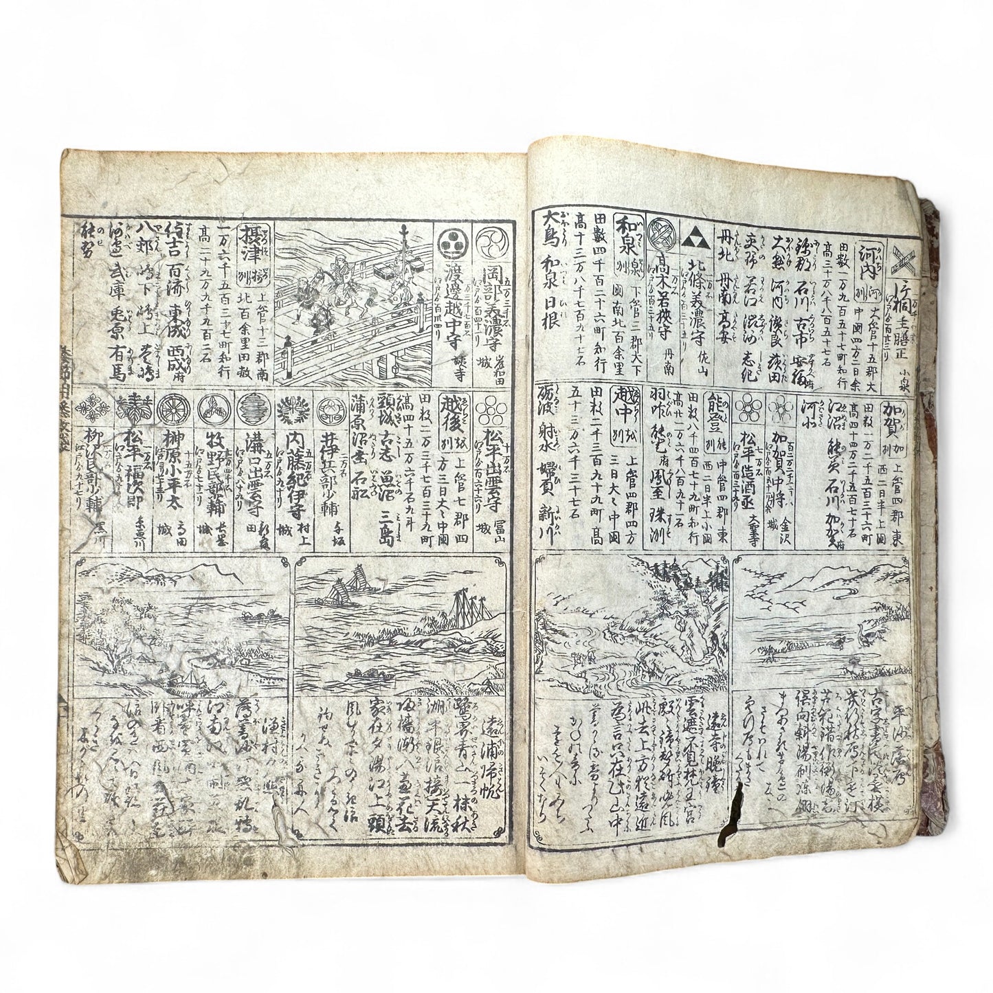 改正諸国道中分間大雑録 – Edo Period Illustrated Japan Atlas – Provincial Maps & Landmarks-B59