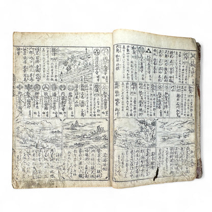 改正諸国道中分間大雑録 – Edo Period Illustrated Japan Atlas – Provincial Maps & Landmarks-B59