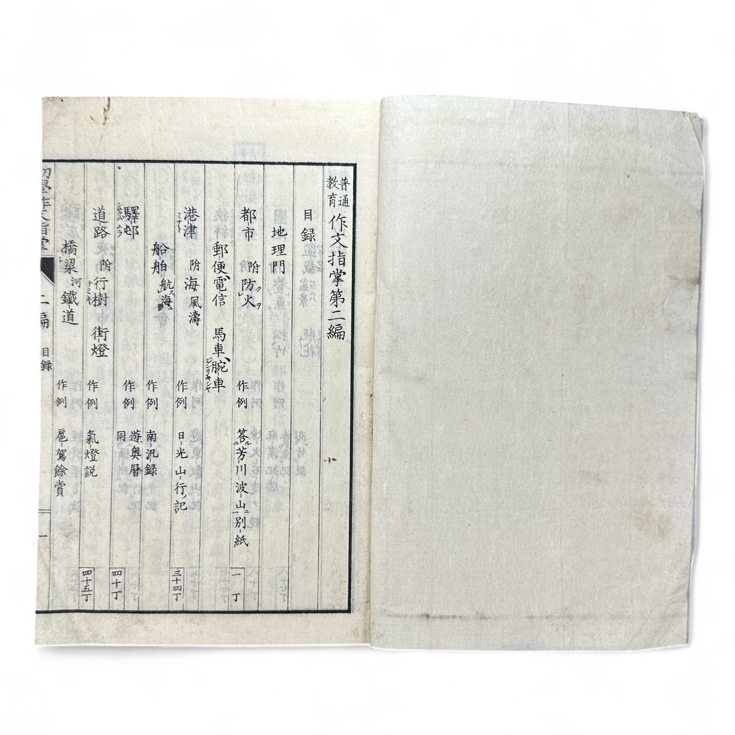 作文指導 第二編 – Meiji-Era Composition Textbook – Japanese Educational Reform Book-B66