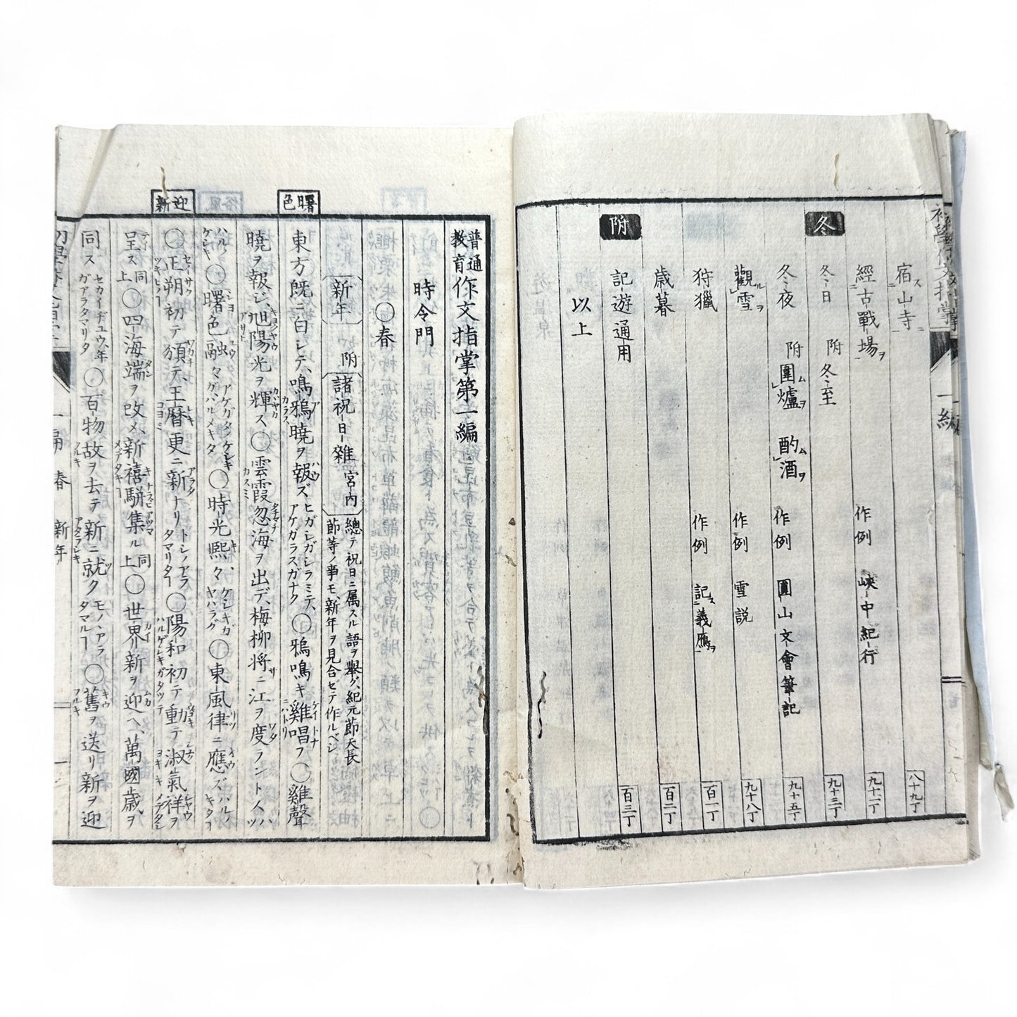 Meiji-era Japanese Educational Book – “Sakubun Shidō” 第三編 (Composition Instruction Vol. 3) – Classical Japanese Textbook on Writing & Rhetoric-B67