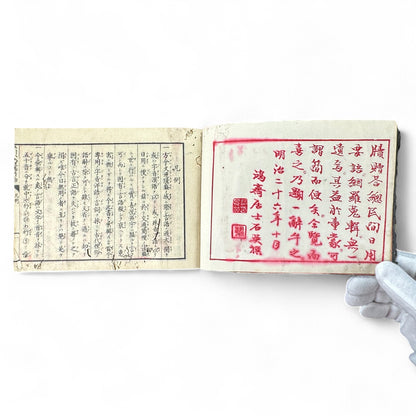 Meiji 1893 “Kanbun Dictionary” by Asano Yasuhiko 朝野泰彦 – Red Ink Edition Published by Bunkaidō & Sanshōdō – Tokyo Meiji Period Japanese-Chinese Reference Book-B71