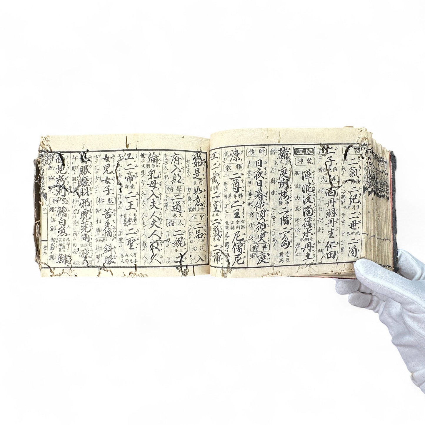 Meiji 1893 “Kanbun Dictionary” by Asano Yasuhiko 朝野泰彦 – Red Ink Edition Published by Bunkaidō & Sanshōdō – Tokyo Meiji Period Japanese-Chinese Reference Book-B71