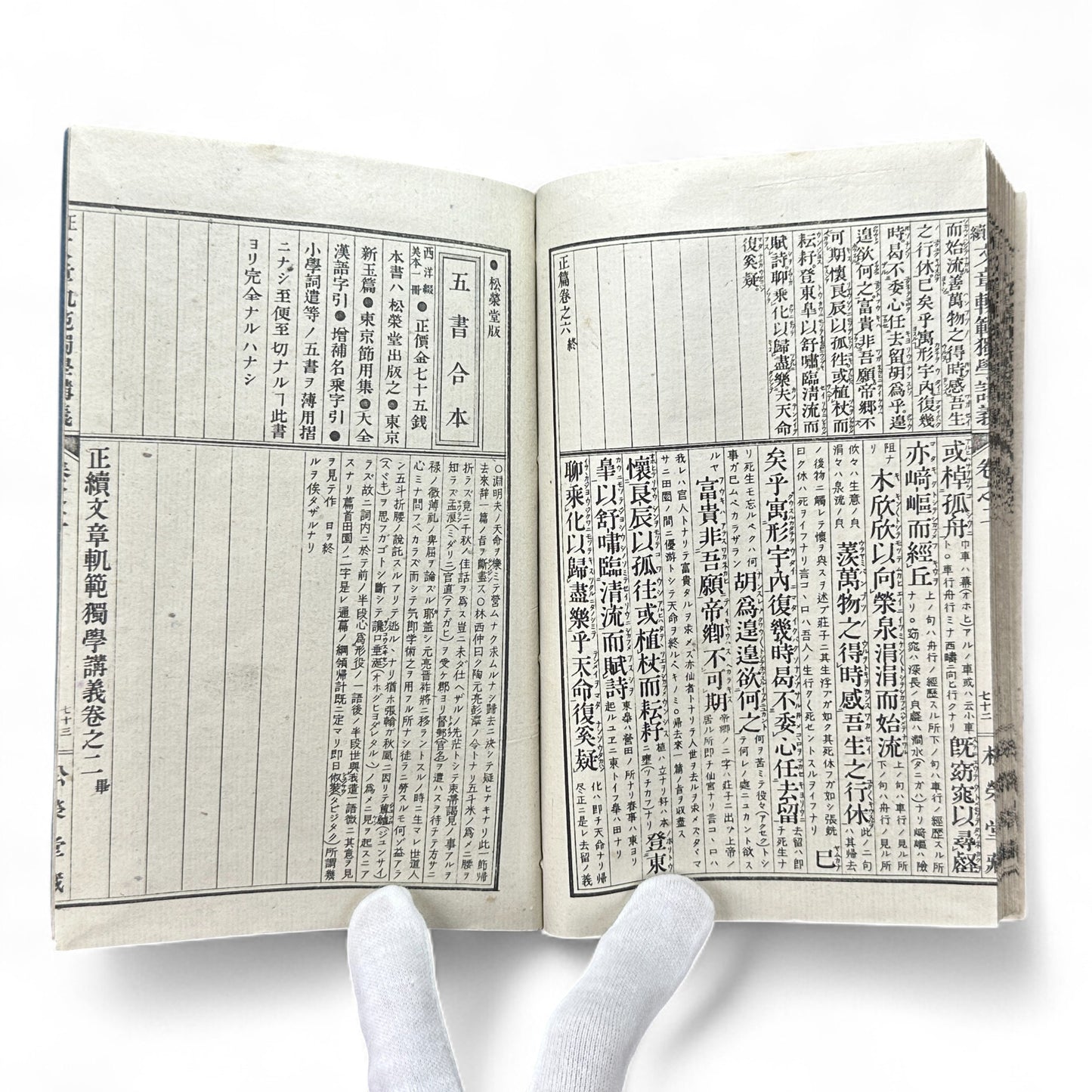 Seizoku Monjo Kihan 正續文章軌範 講義卷之一 – Meiji-Era Confucian Composition Textbook (ca. 1905 Japan)-B73