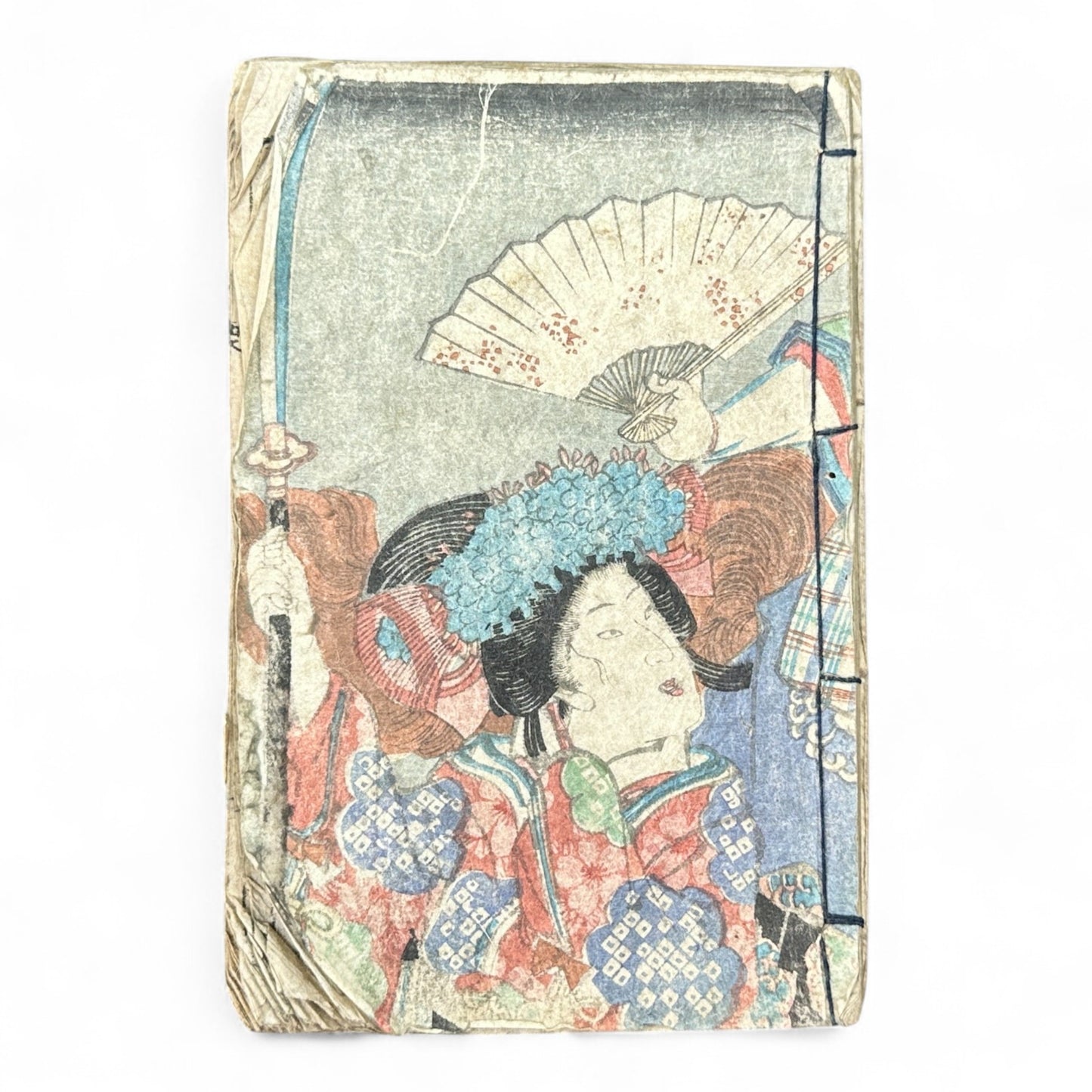 Edo Period Woodblock Book – Illustrated Samurai & Courtesan Scenes by Utagawa Kuniteru (c.1850 Japan)-B76