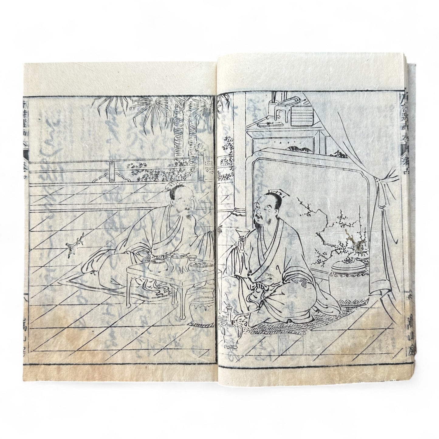 Tōshisen Ehon 唐詩選畫本 – Edo-Meiji Illustrated Tang Poetry Calligraphy Book – Chinese Classical Poems in Woodblock Printing-B85