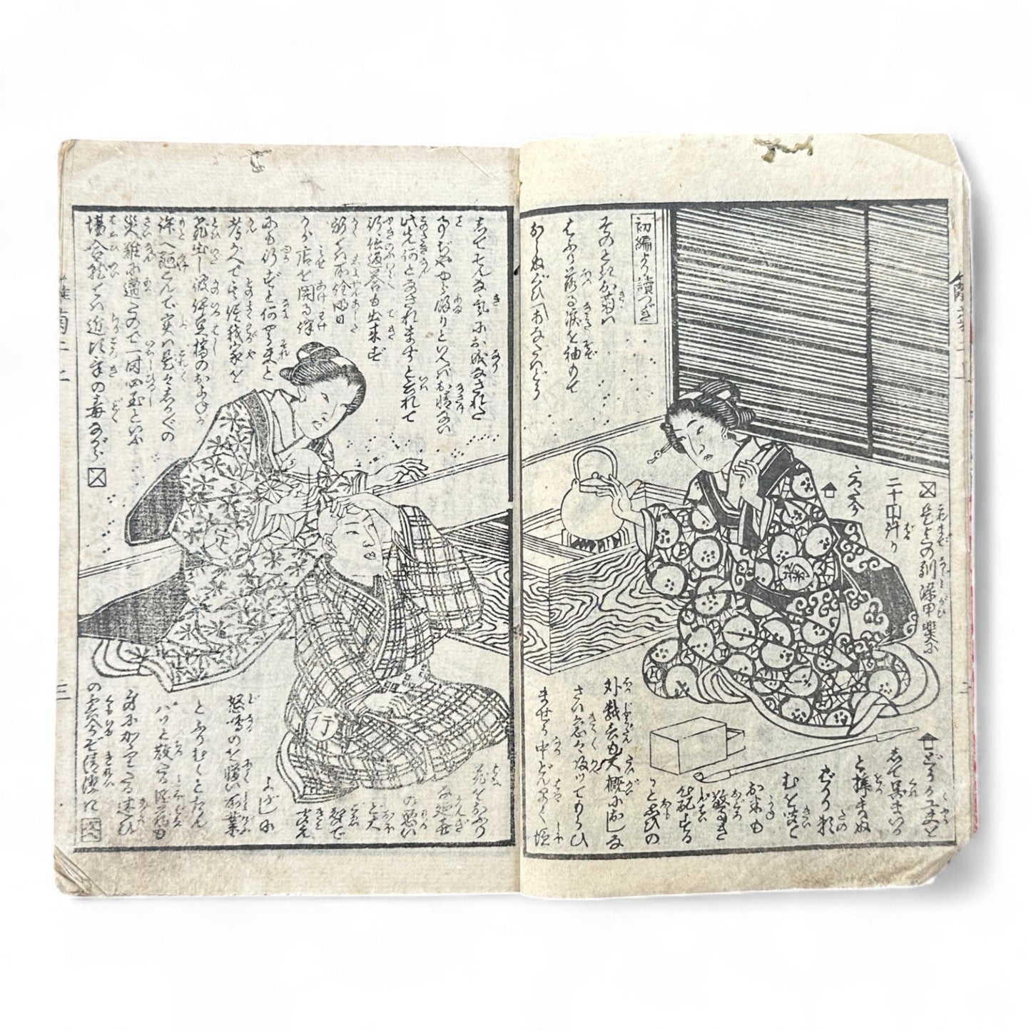 Hi no Kiku Shirube Kagami 簸の菊標鏡 – Edo Period Color Illustrated Woodblock Book (3 Volumes in One)-B92